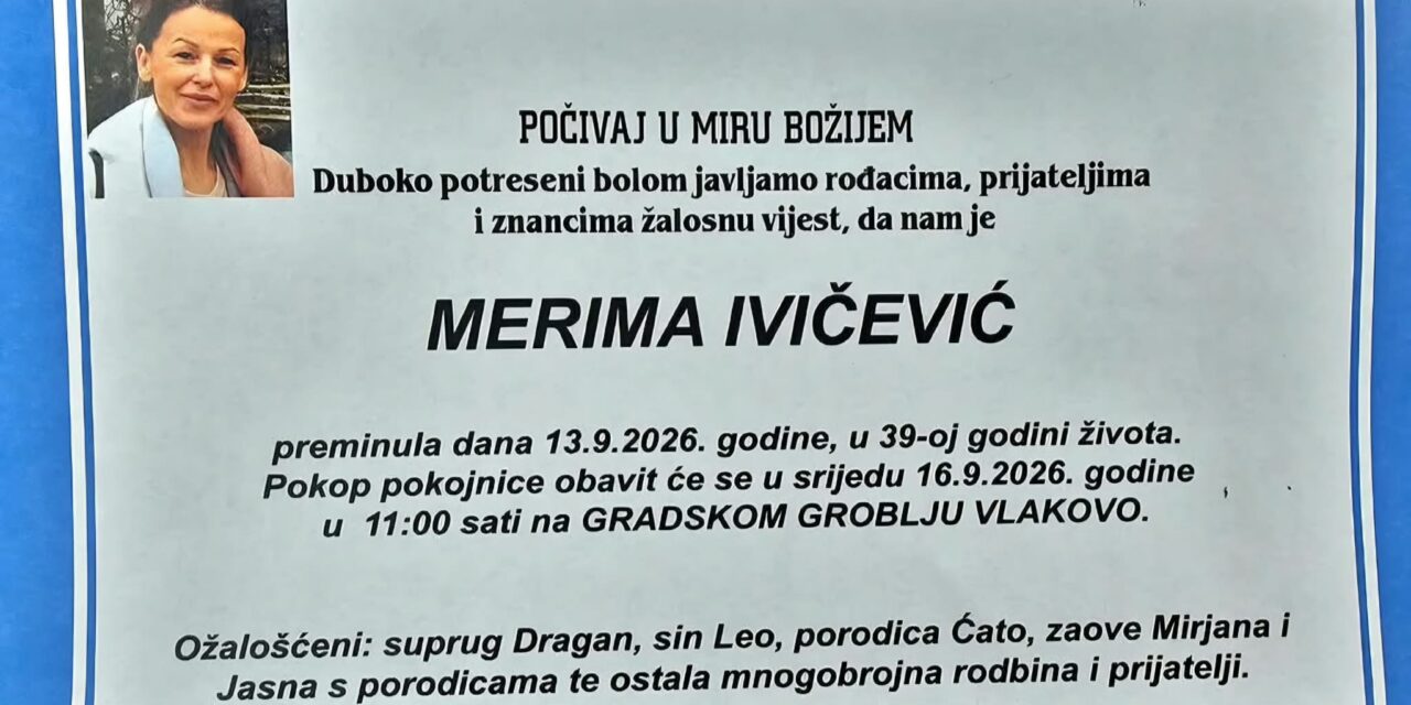 Preminula je Merima Ivičević