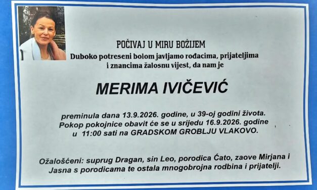 Preminula je Merima Ivičević