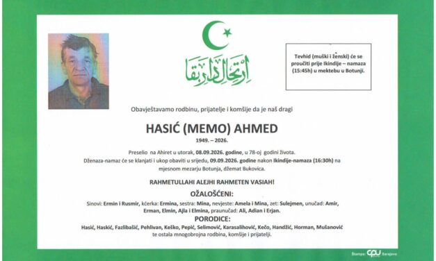 Preminuo je Hasic Ahmed