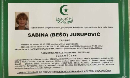 Preminula je Sabina Jusupović