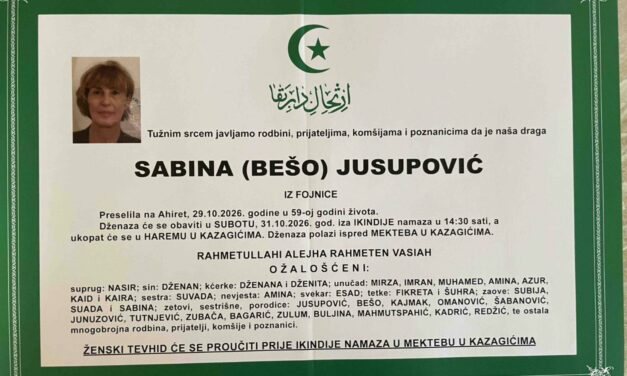 Preminula je Sabina Jusupović